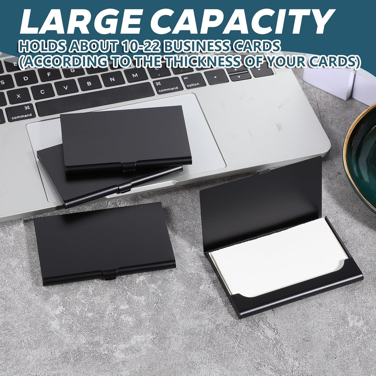 4 Pack Metal Business Card Holder Case Slim Business Card Case Professional Busi