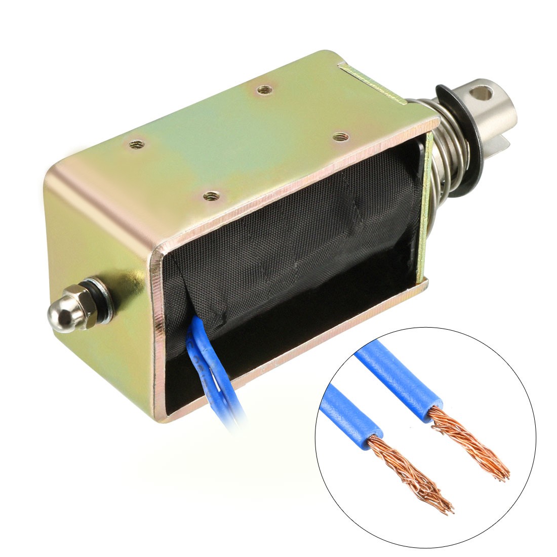 DC 24V 500mA 55N 10mm,Pull Push Type Frame Linear Solenoid Electromagnet Factory