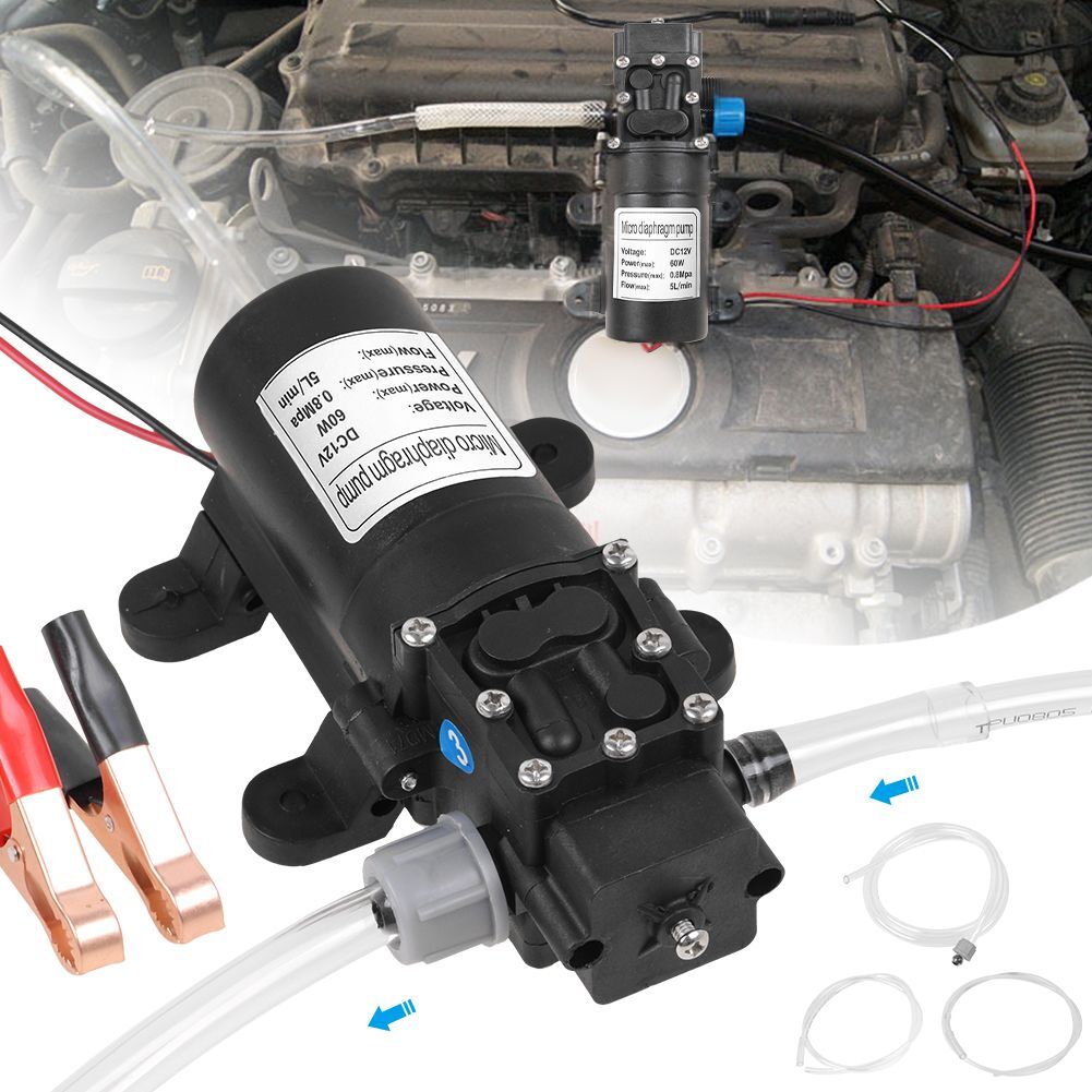 Electric Transfer Pump Extractor 12V 60W Oil Gas Gasoline Kerosene Car Tractor