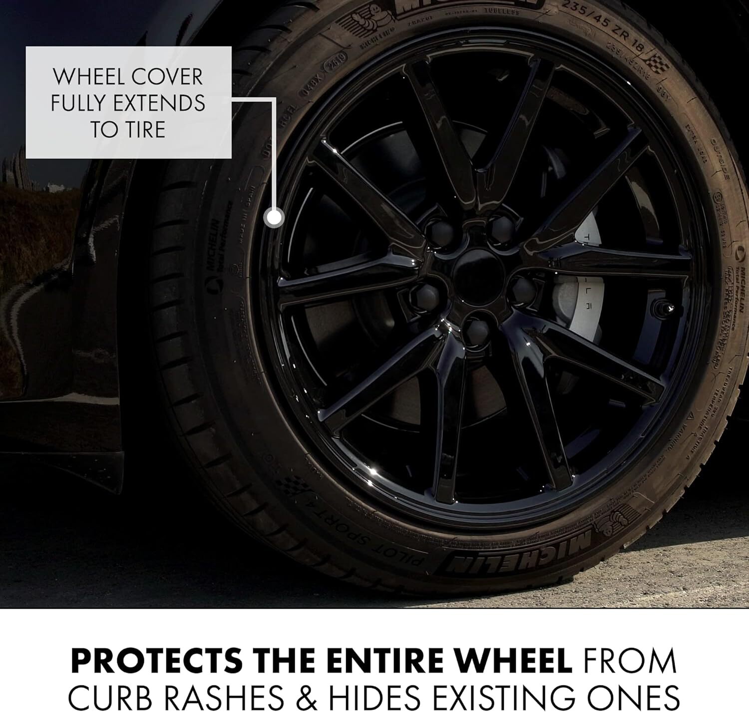 18-Inch Wheel Covers Fits 2017-2023 Tesla Model 3 Rims, Replacement Hub Ca