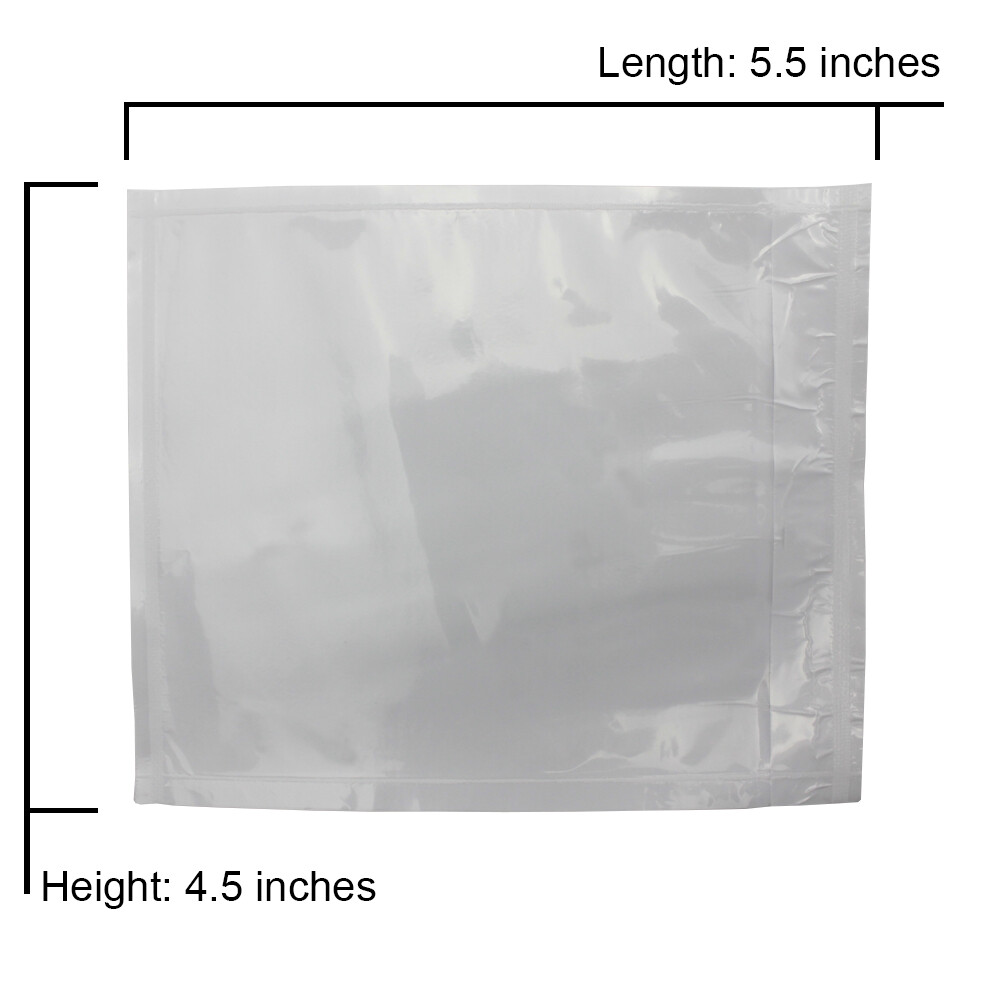 4.5 x 5.5 Clear Packing List Envelopes Pouches 4X5