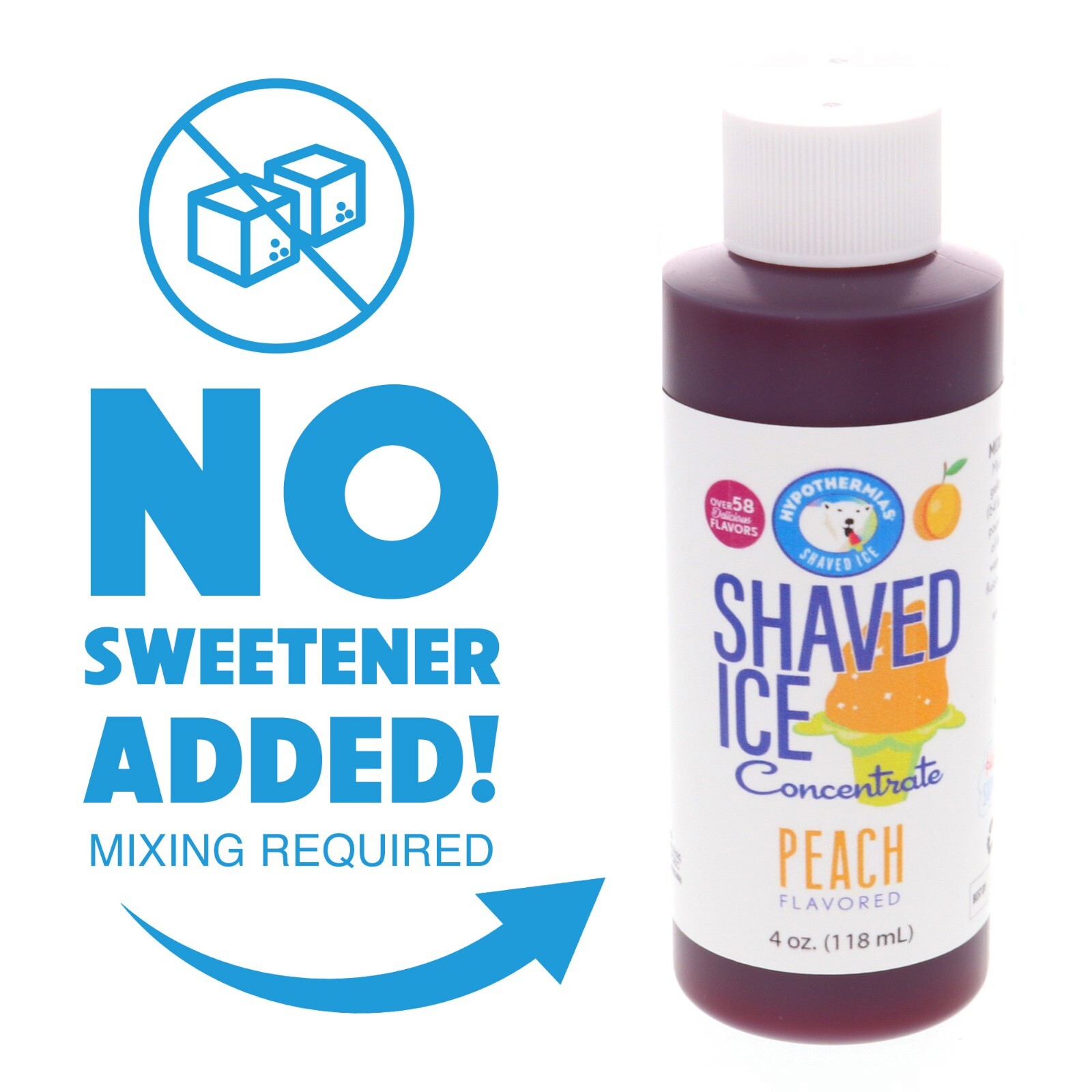 Hypothermias PEACH Flavor Syrup 🍧 Snow Cone machine Concentrate UNSWEETENED