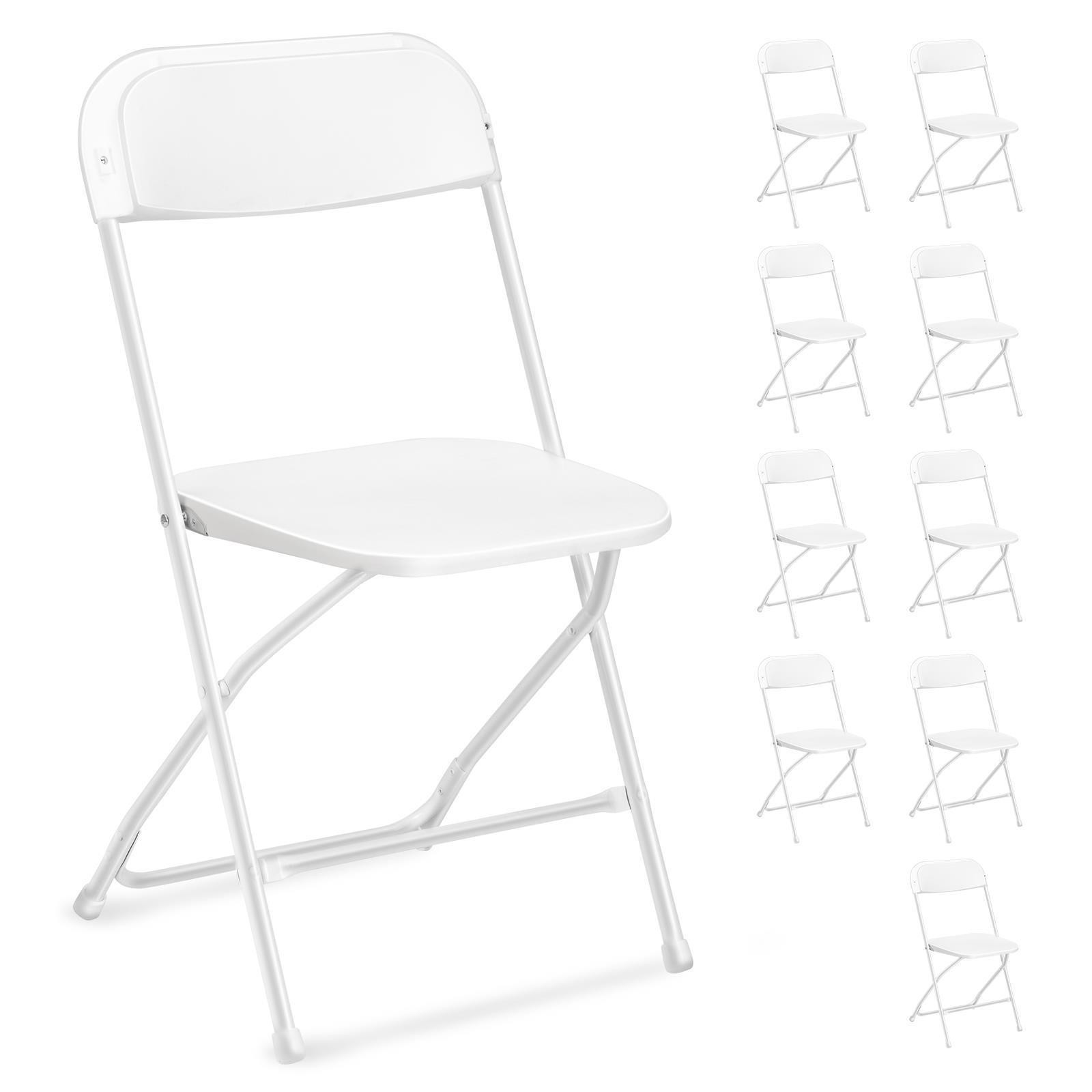 10 Pack Folding Plastic Stackable Chairs Home Office Wedding Party Chair
