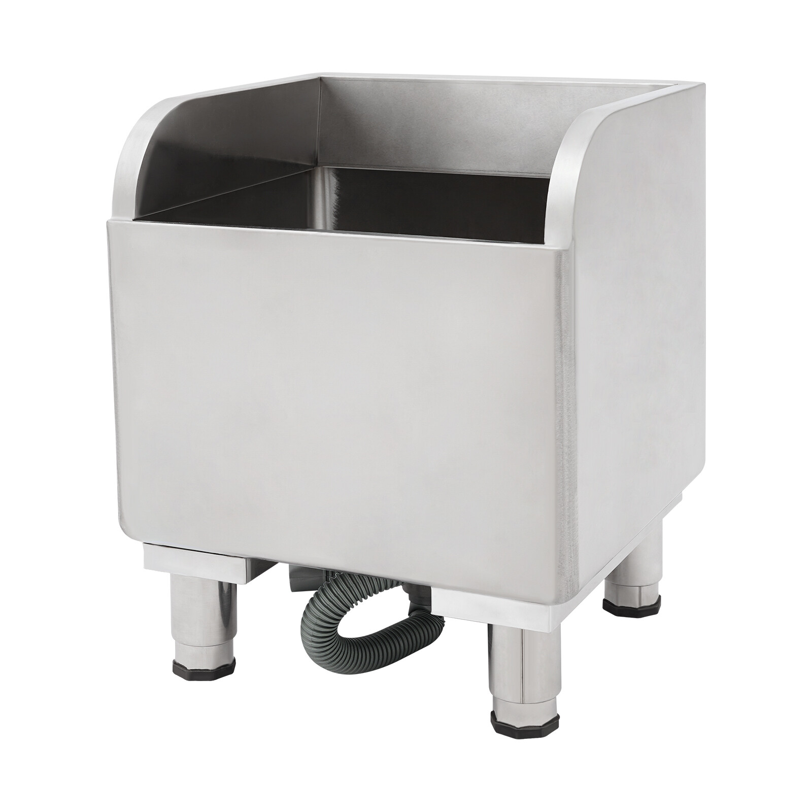 Stainless Steel Mop Service Basin, Floor Mount Mop Sink 17.72*16.14*19.69 in