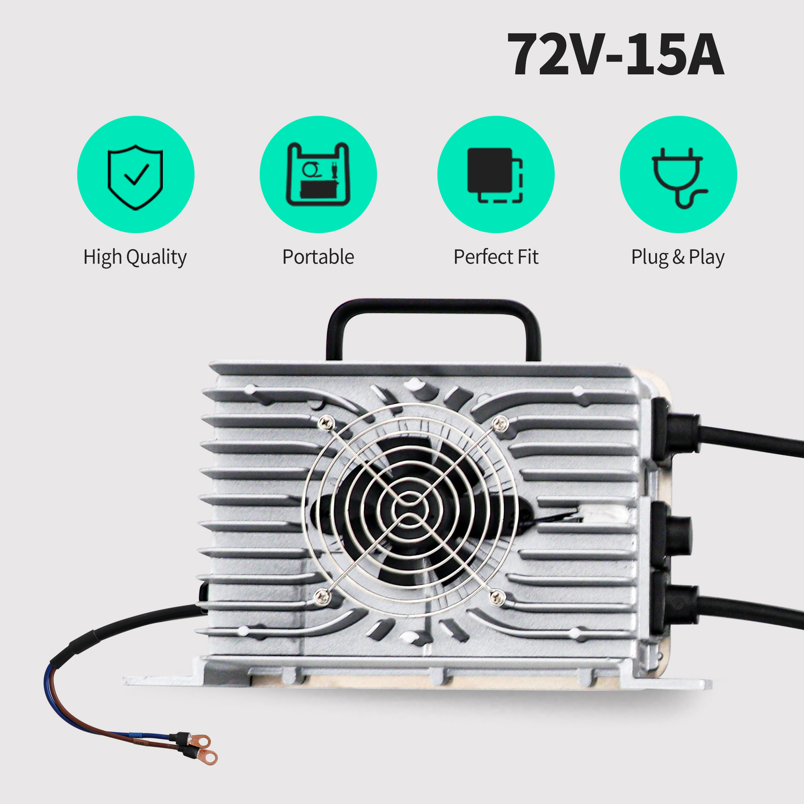72V 15A Battery Charger For 72V EZGO Club Car Yamaha ICON Gem Golf Cart US