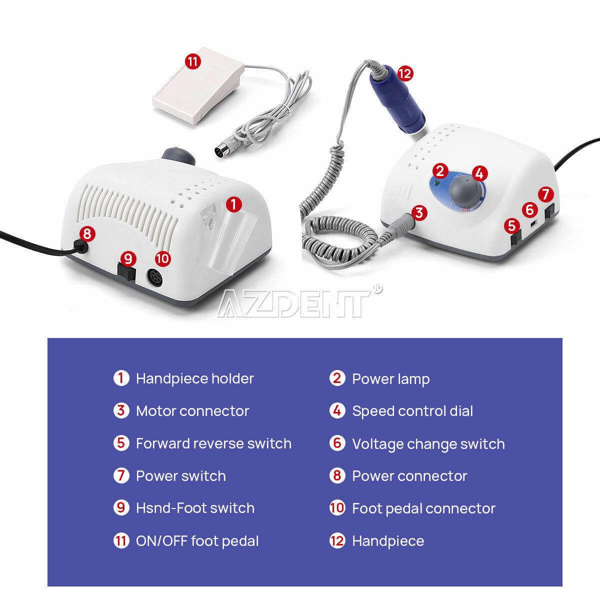 Dental Strong Micro Motor High Speed Polishing Handpiece 40000rpm 210/105L