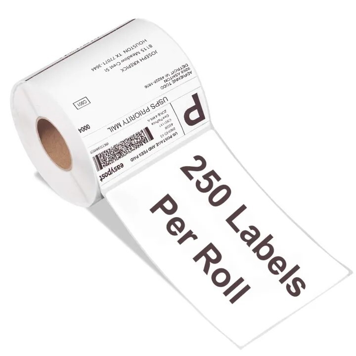 250 Direct Thermal 4×6 Shipping Address Labels Roll Dymo Rollo Zebra Eltron 4″ 6