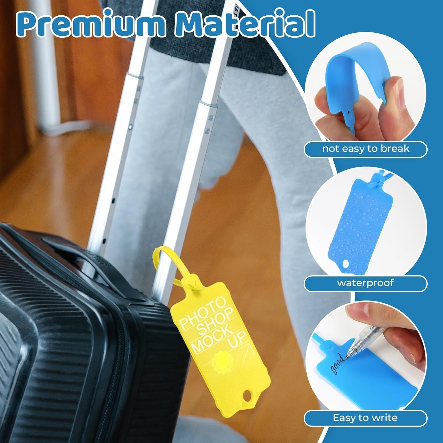 100 Pcs Plastic Shipping Tags Waterproof Self Locking Seal Tags Zip Ties