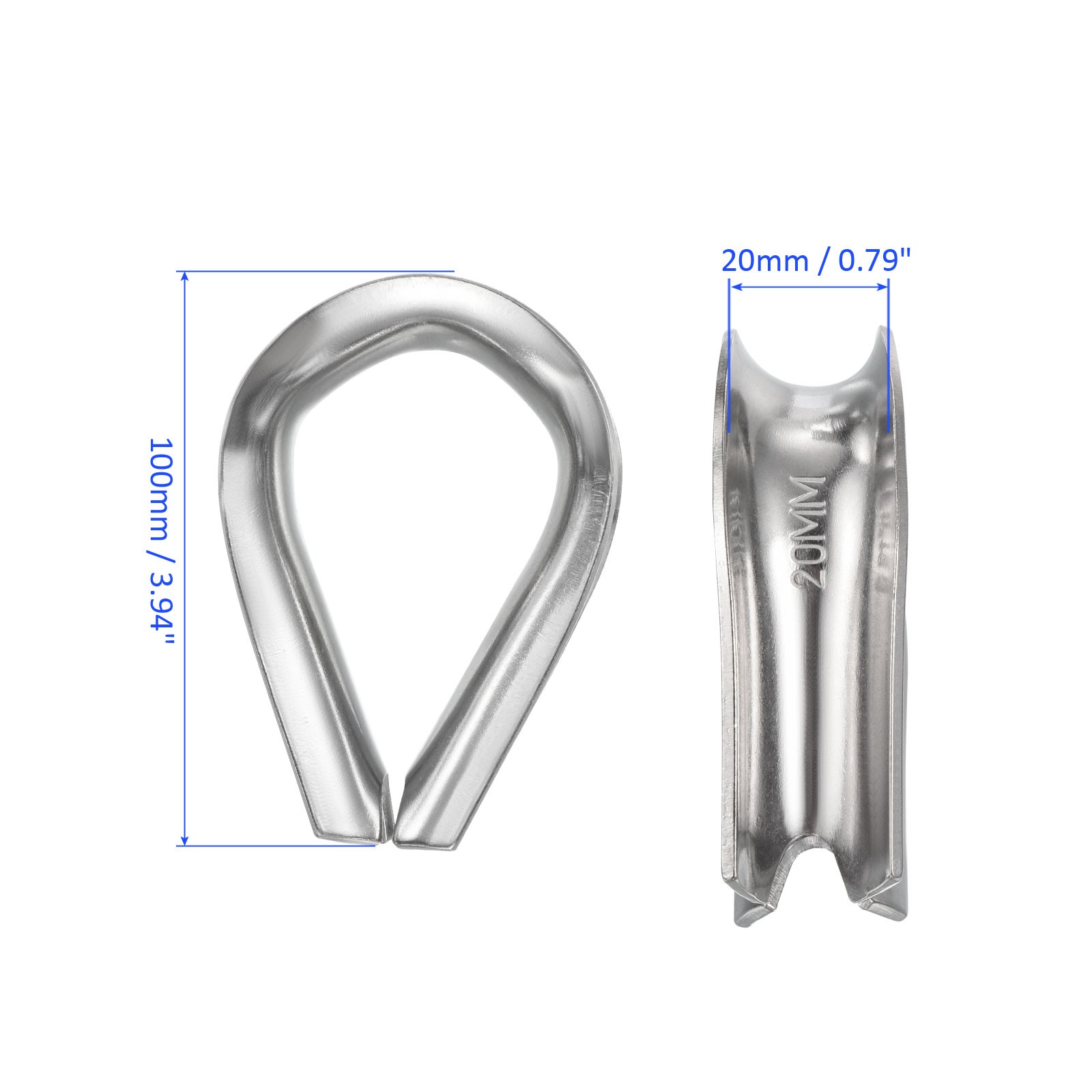 Stainless Steel Thimble – for 20mm 3/4″ Wire Rope, Apply to Outdoor(M20)