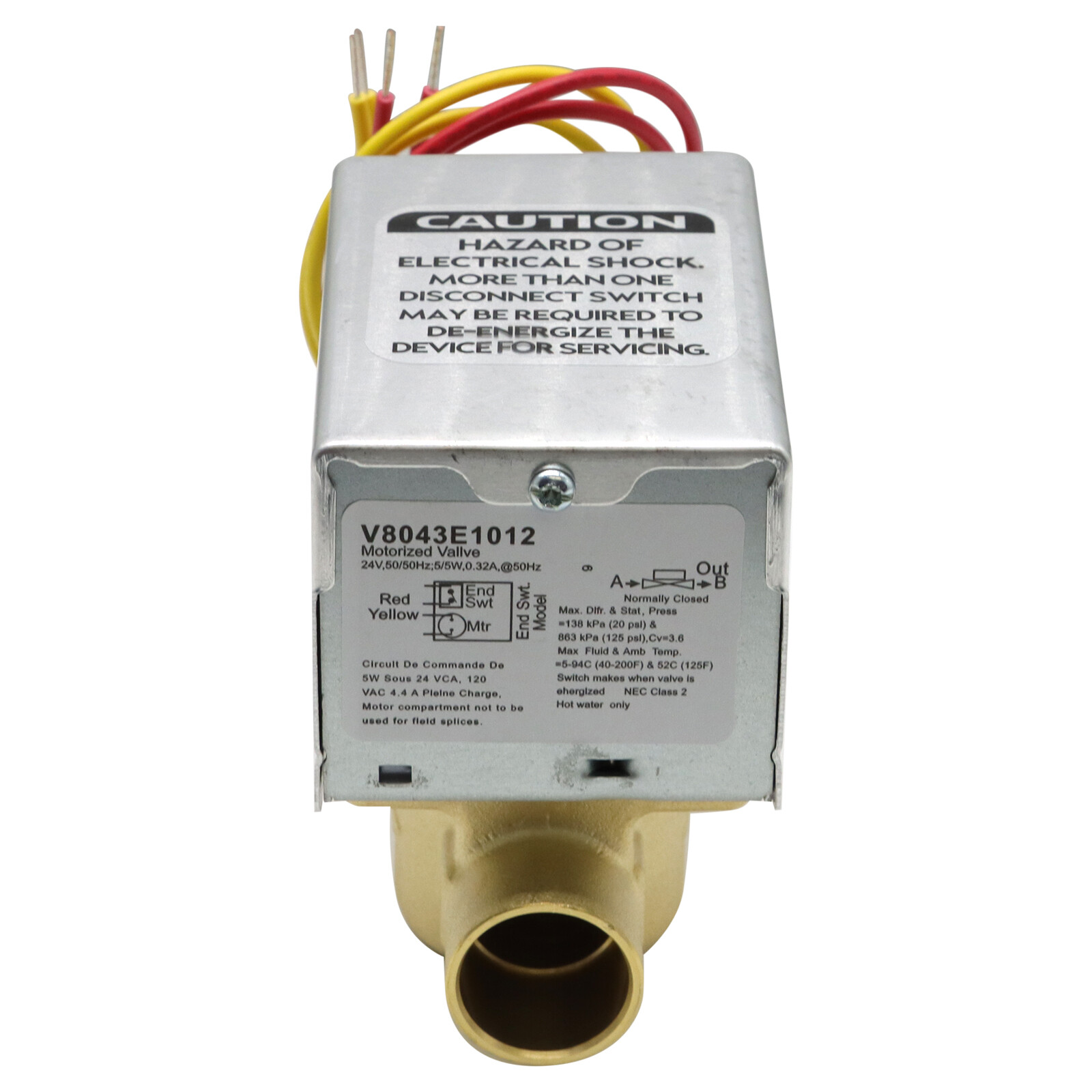 3PC V8043E1012 Motorized Zone Valve,3/4″ Sweat Zone Valves replacement honeywell