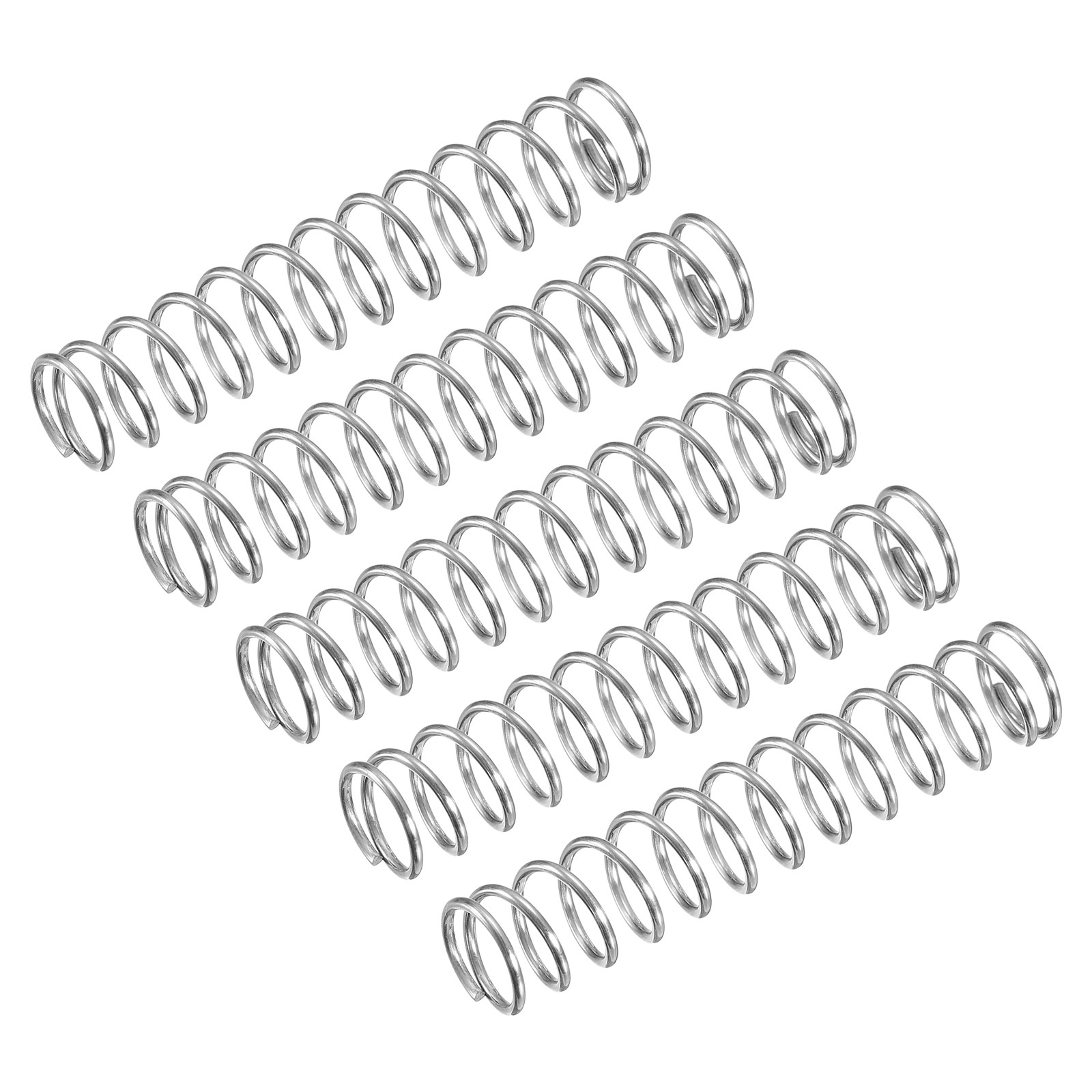 5Pcs Compression Spring 304 Stainless Steel 10mm OD 1mm Wire 50mm Length