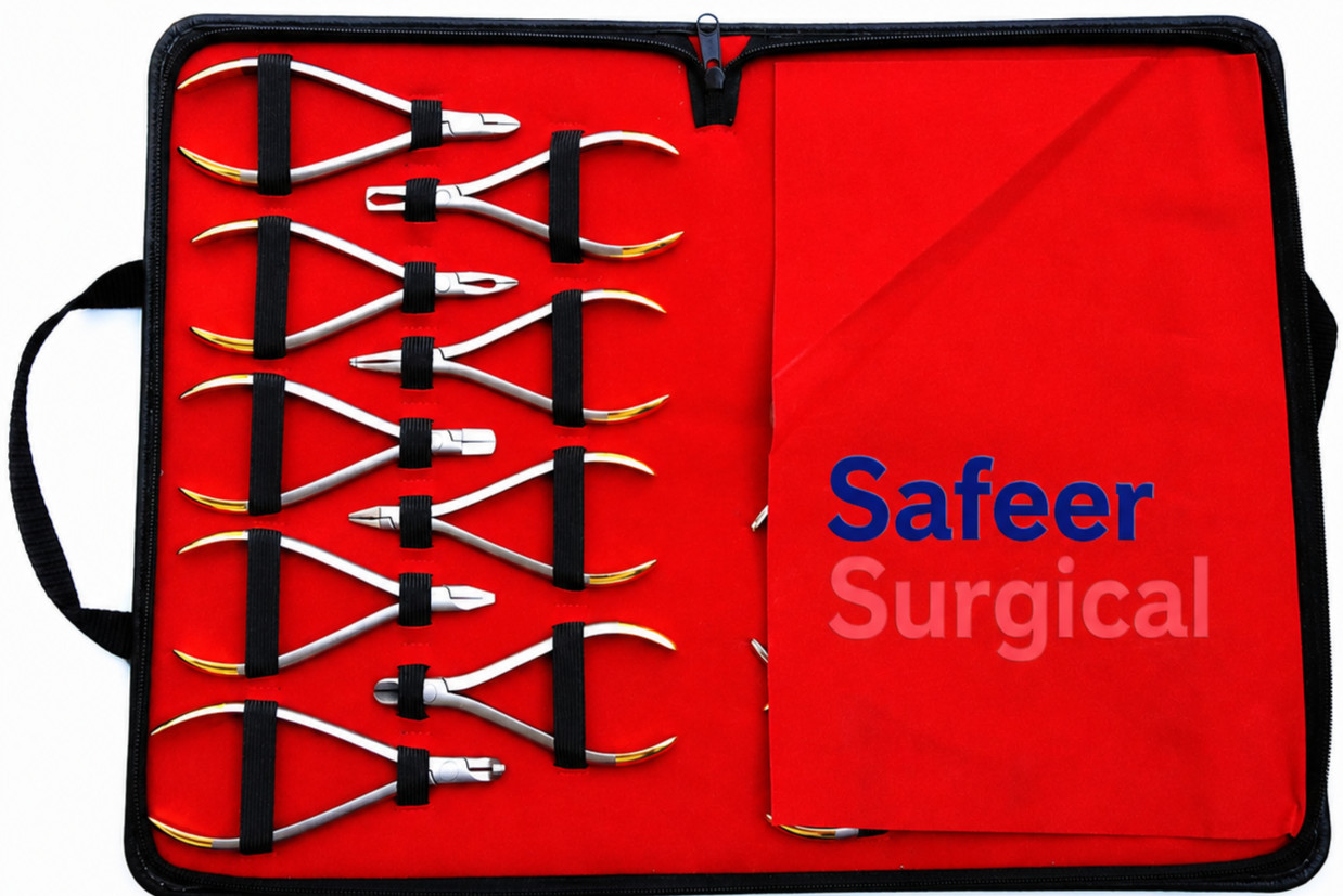 Safeer Surgical 18PCS Basic Orthodontic Dental Instruments Kit Stainless Steel
