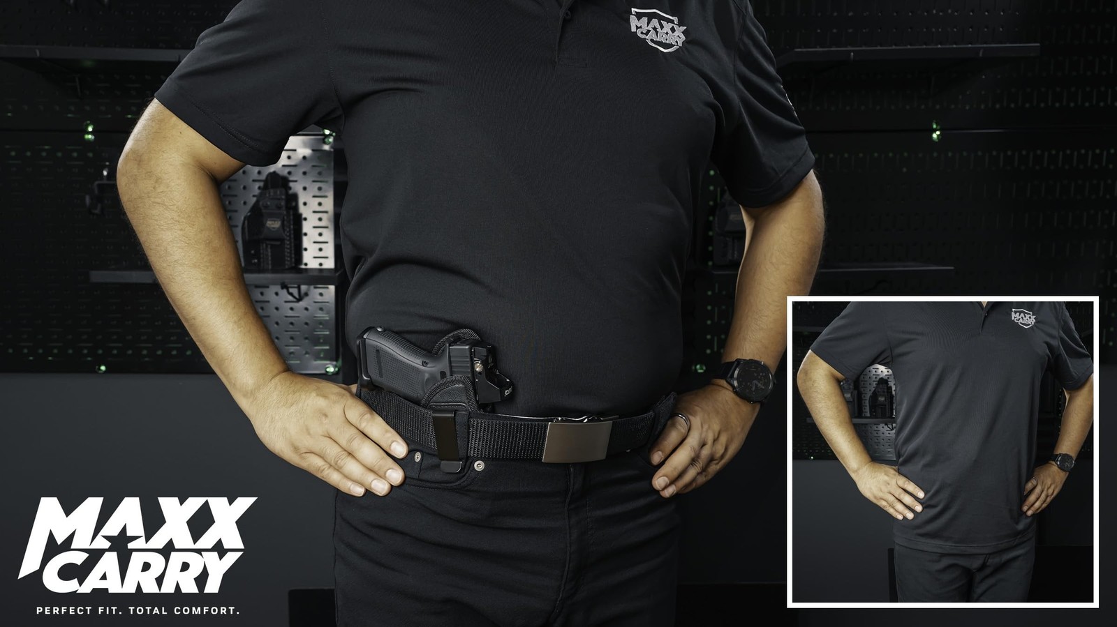 MAXX CARRY IWB Gun Holster Soft Leatherette Optic Ready Fits Sub Compacts Right