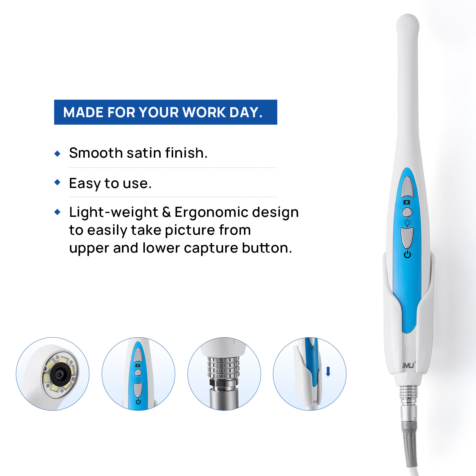 JMU MD-280 Intraoral Camera Dental Camera Capture Button Work on Dexis/Eaglesoft