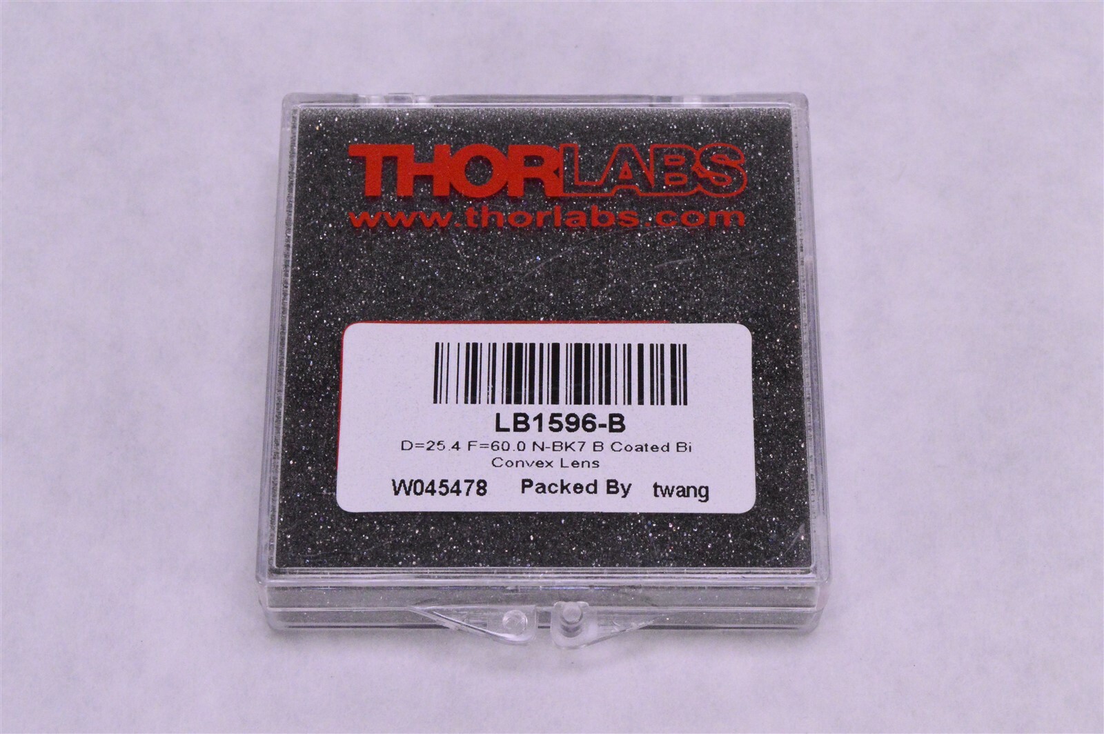 Thorlabs Coated Bi Convex Lens LB1596-B Diameter 25.4 F 60.0 N-BK7 B