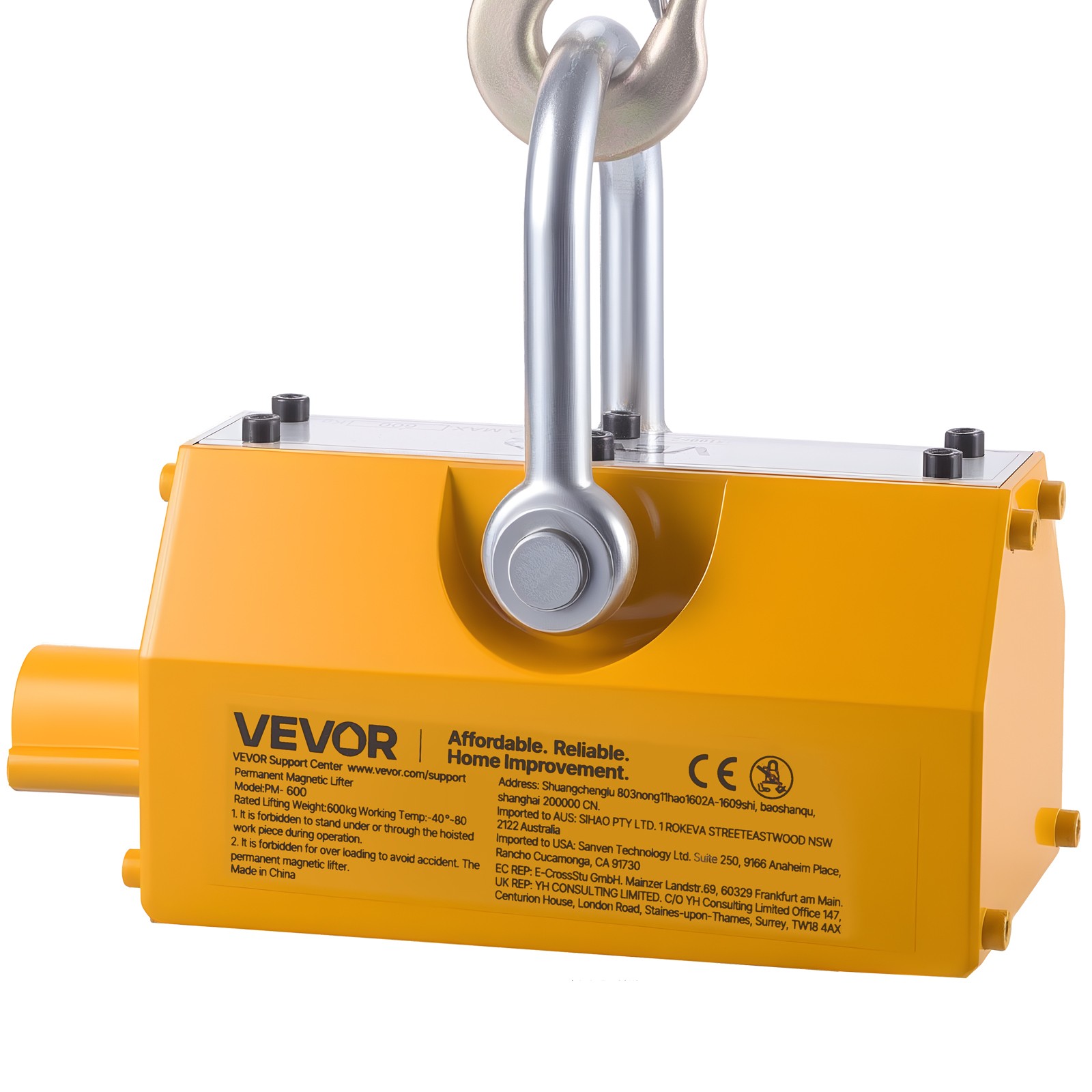 VEVOR Permanent Magnetic Lifter Lifting Magnet 1320 lbs Pulling Capacity N42