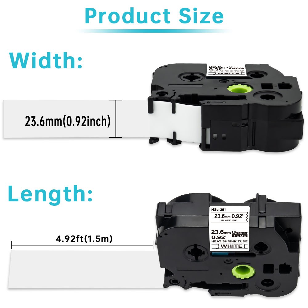 10PK Label Tape For Brother P-Touch TZe-251 TZ-251 24mm White PT-2700 2730 D600