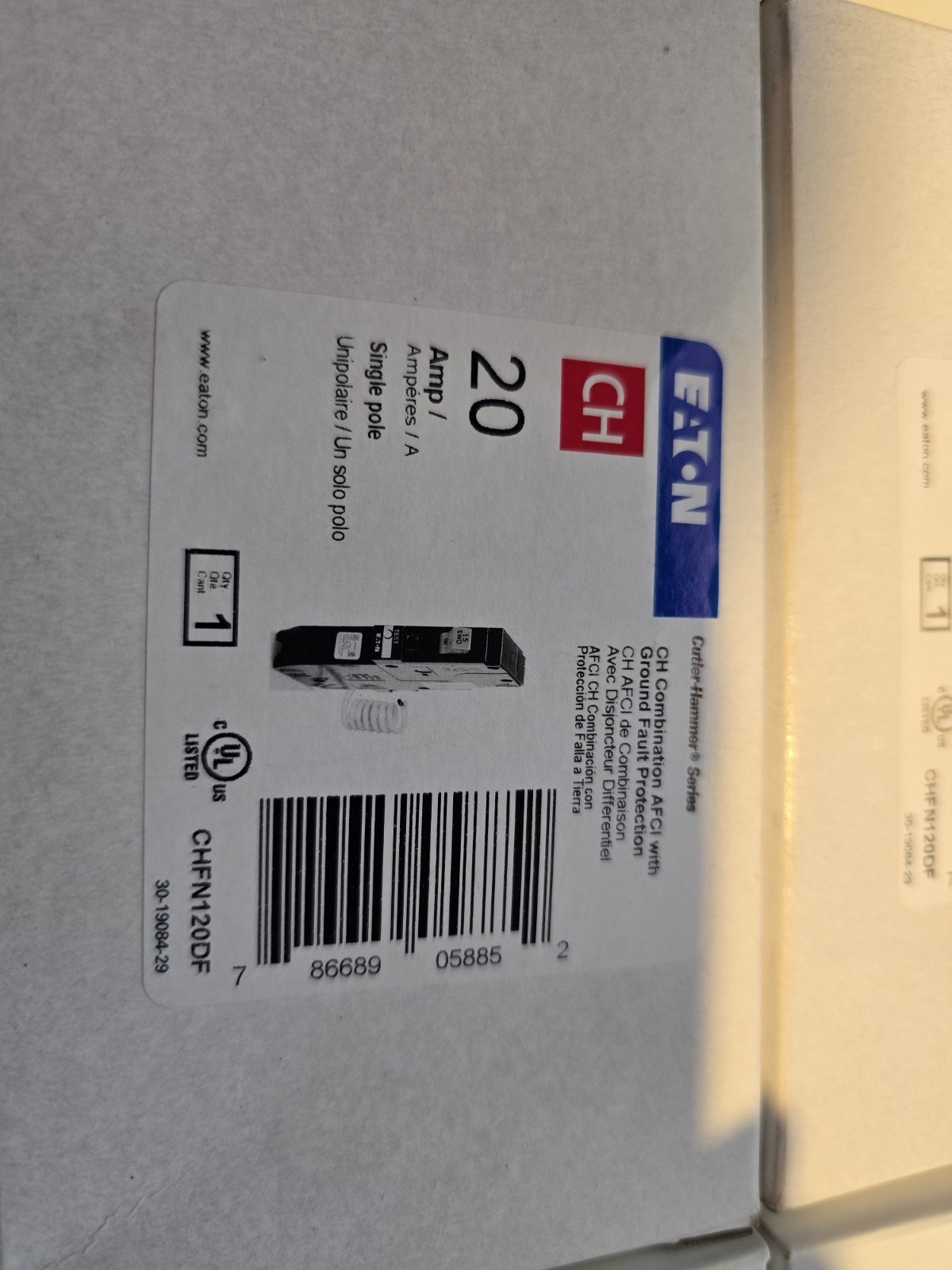 New Eaton Circuit Breaker 4x CHFN120DF 20 Amp And 4x CHFN115DF 15A AFCI/GFCI
