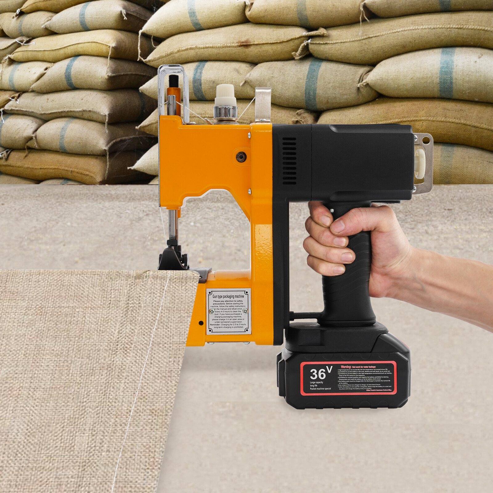 Electric Bag Stitching Closer Portable Wireless Sack Seal Sewing Machine Kit