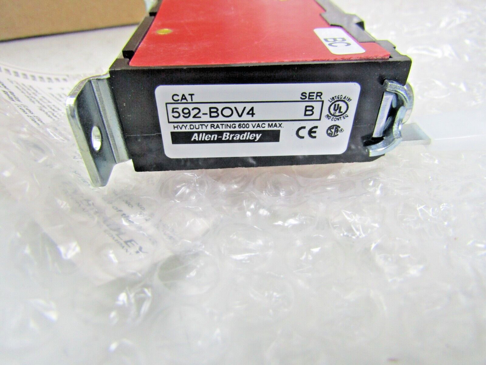 🔥NEW ALLEN BRADLEY 592 MANUAL RESET OVERLOAD RELAY 592-BOV4 600 VAC SERIES B