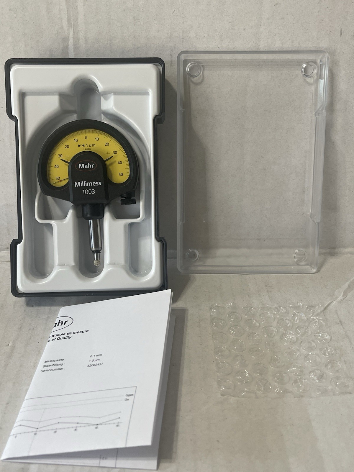 MAHR 1003 Precision Dial Millimess Mechanical Dial Comparator 1003 4334000