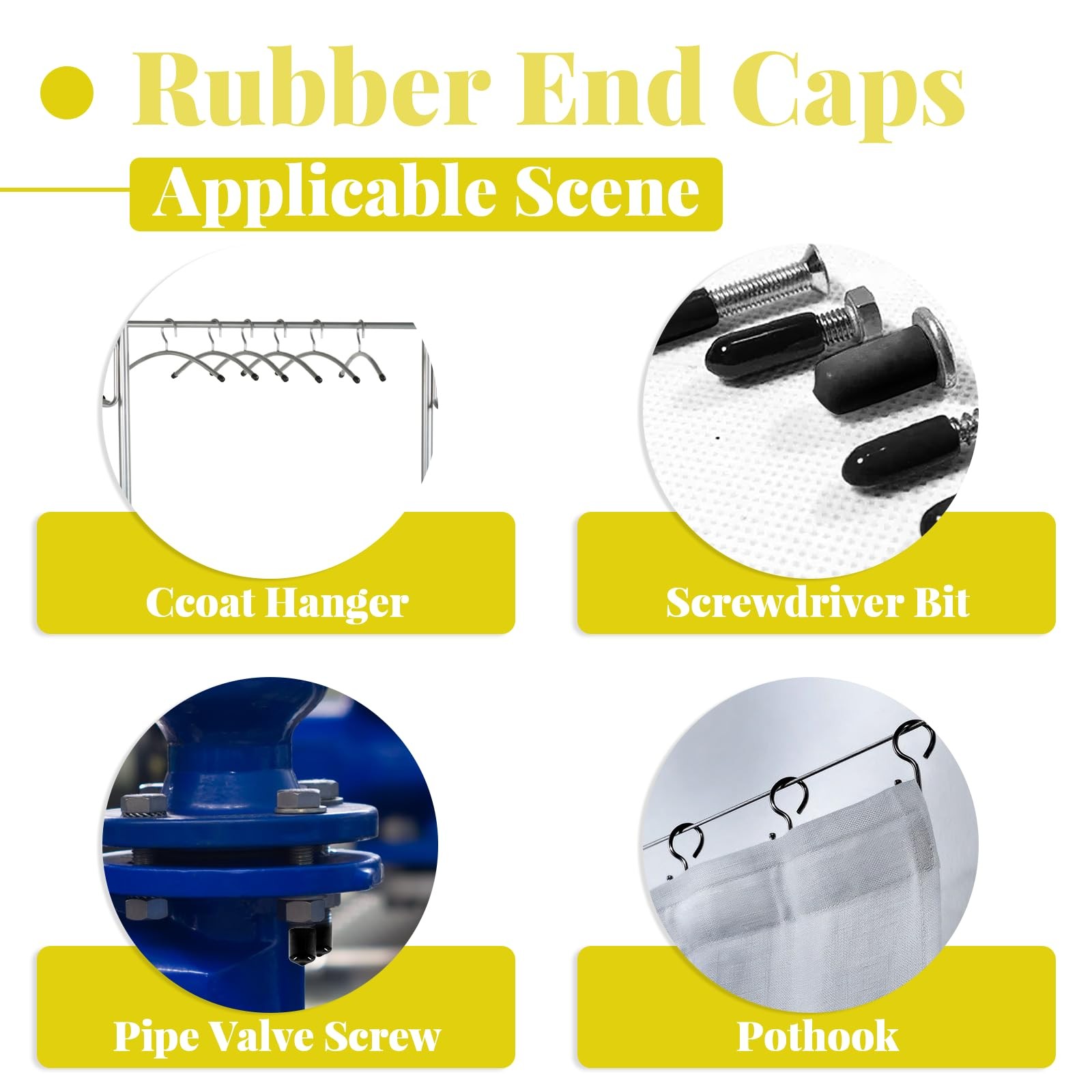 Rubber End Caps 1/8 Inch 3mm Black 100 Pcs – Screw Thread Protectors