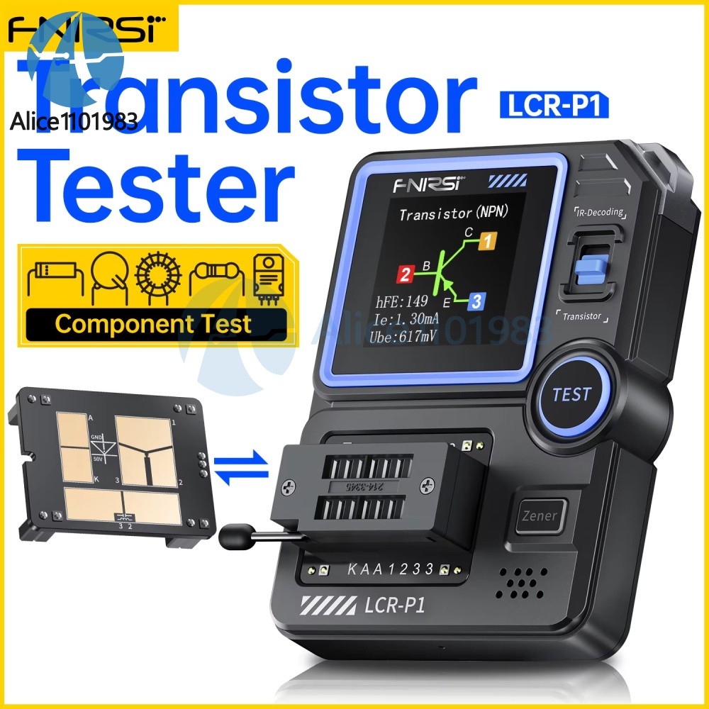 FNIRSI LCR-P1 Transistor Tester Diode Triode MOSFET NPN PNP SMD LCR ESR Meter