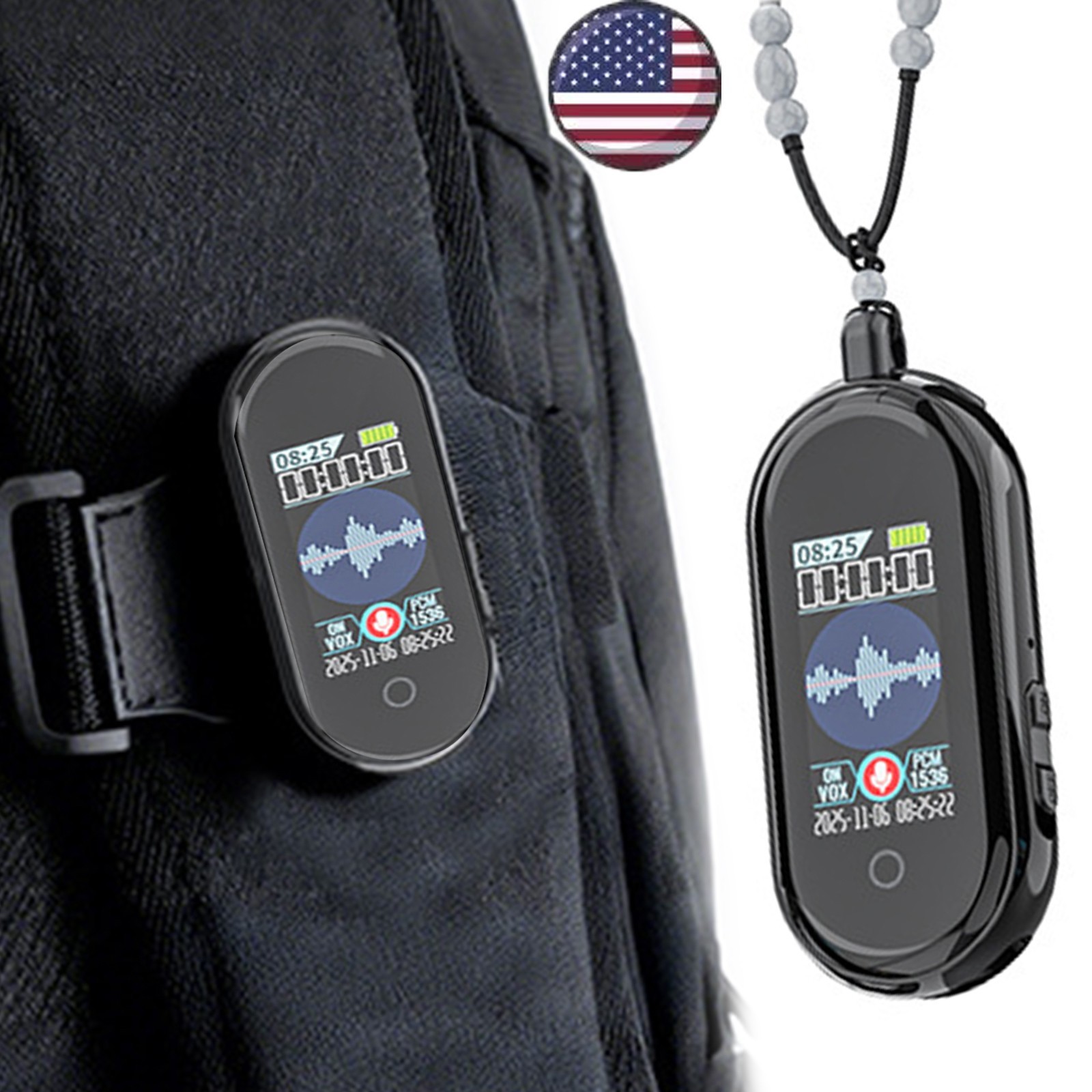 64GB Voice Activated Recorder with AI-Intelligent Triple Noise Reduction,
