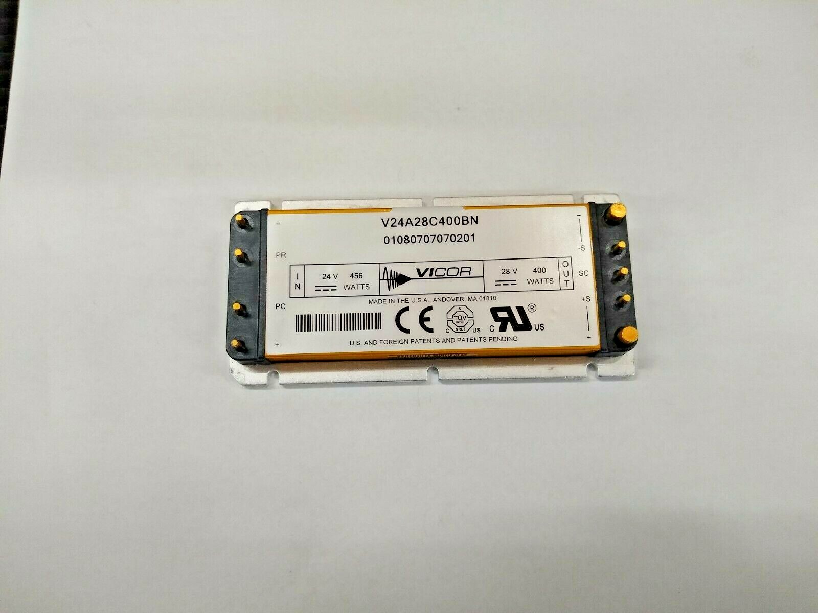 New, Vicor, V24A28C400BN, DC/DC CONVERTER 28V 400W