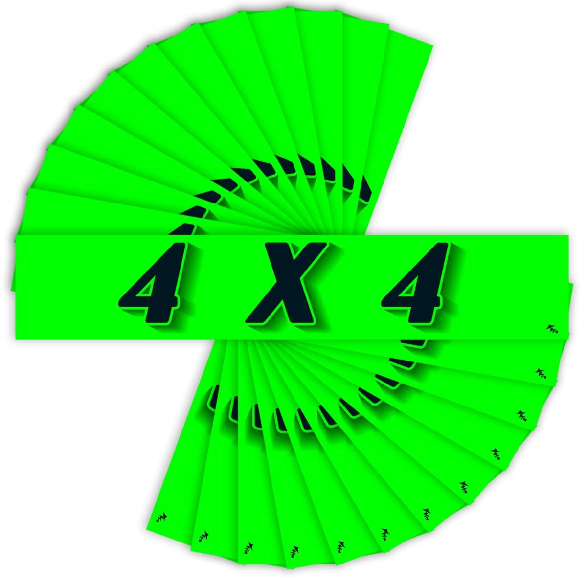 Versa-Tags 4 X 4 Chartreuse Green Stickers 12 Pack