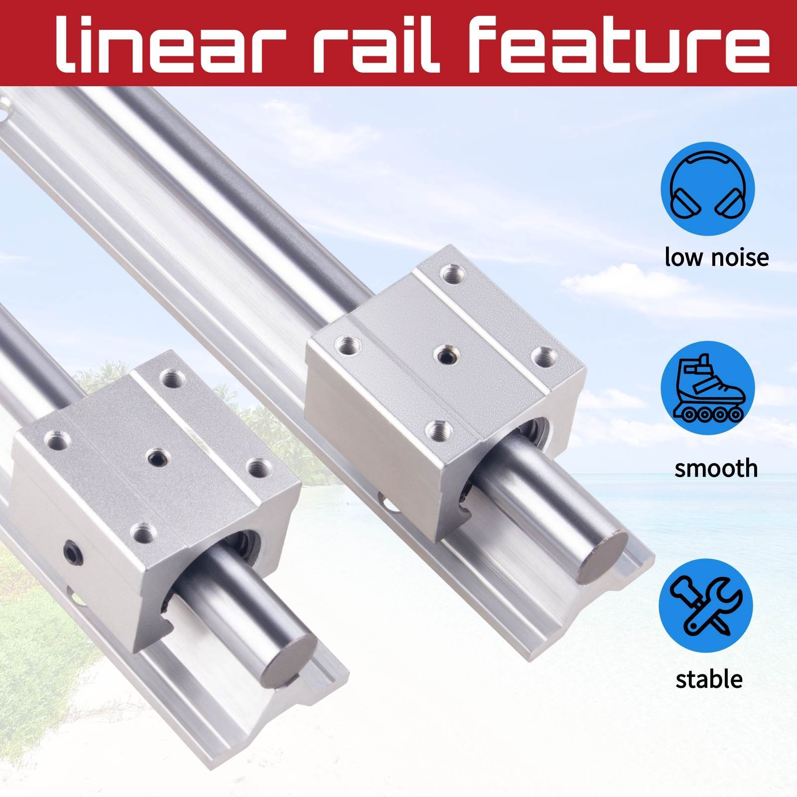 SBR16 SBR20 Linear Rail Guide 2500mm-4500mm+SBR16UU SBR20UU Bearing Blocks CNC