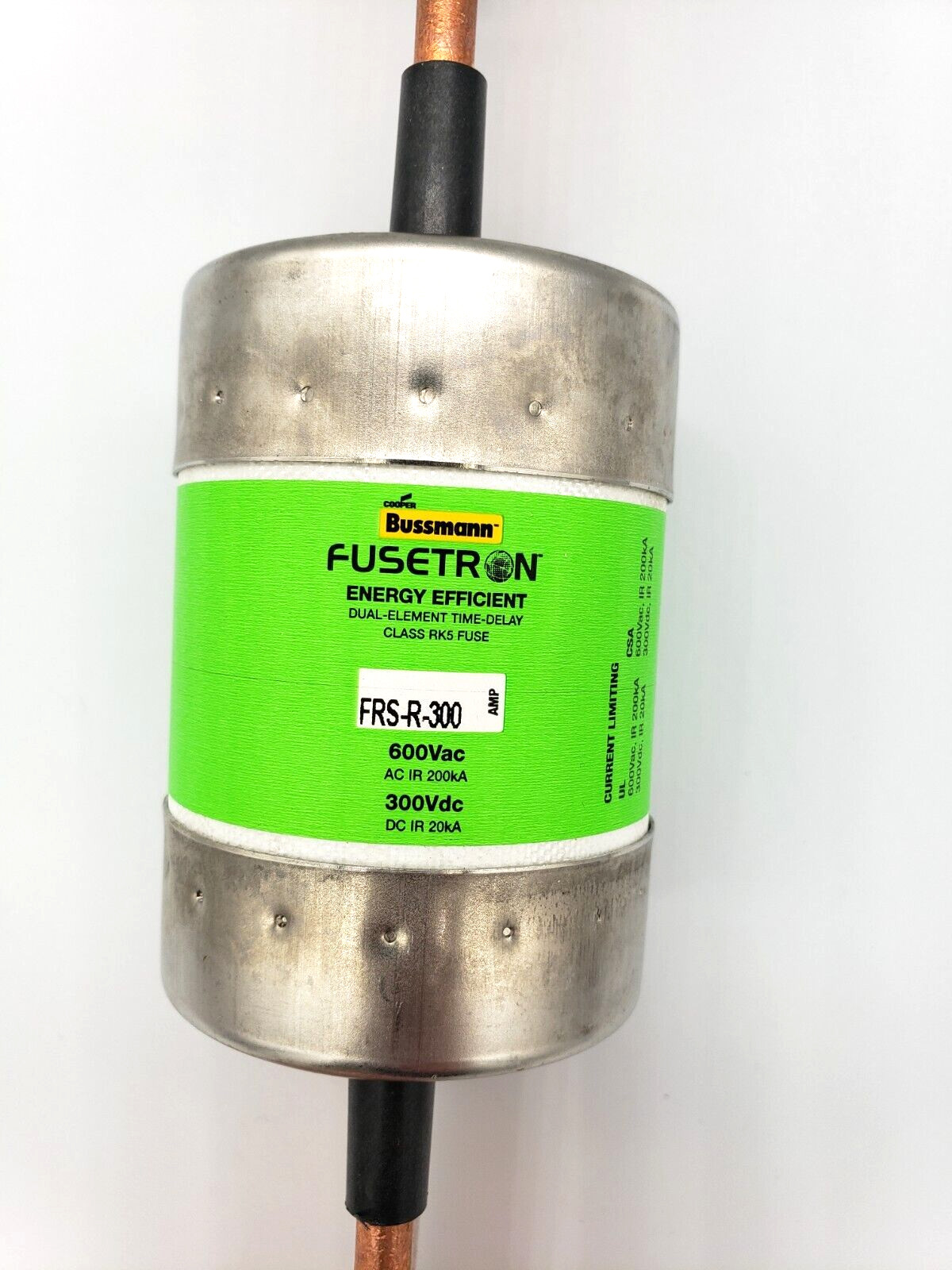 New Bussmann FRS-R-300, 300 Amp, 600 Volt, Time Delay, Class RK5, Long Fuse