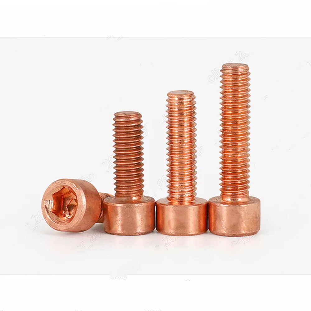 99.9% Pure Copper Cu Allen Bolt Hex Socket Cap Head Screws M3 M4 M5 M6 M8 M10