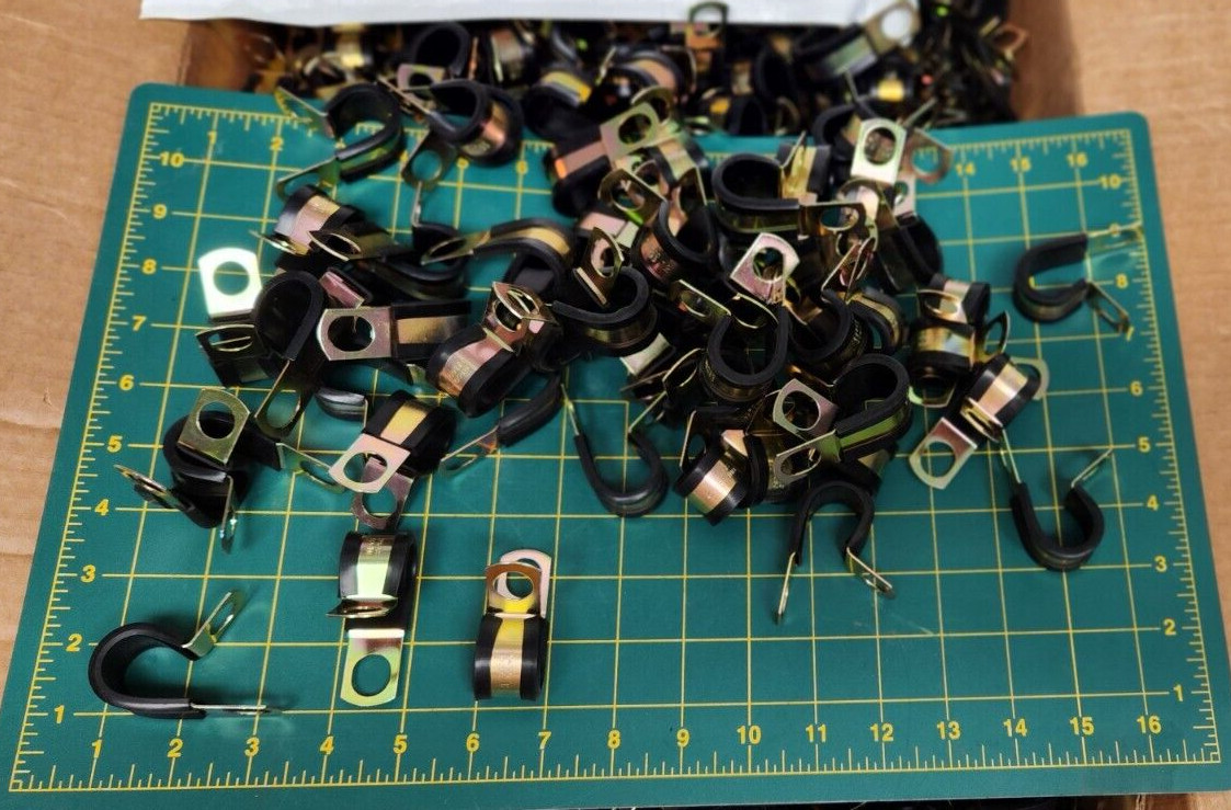50 New 3/4″ Cable Clamp UMPCO S526G12 GZ Plated Steel S526G-12 Cushioned Loop