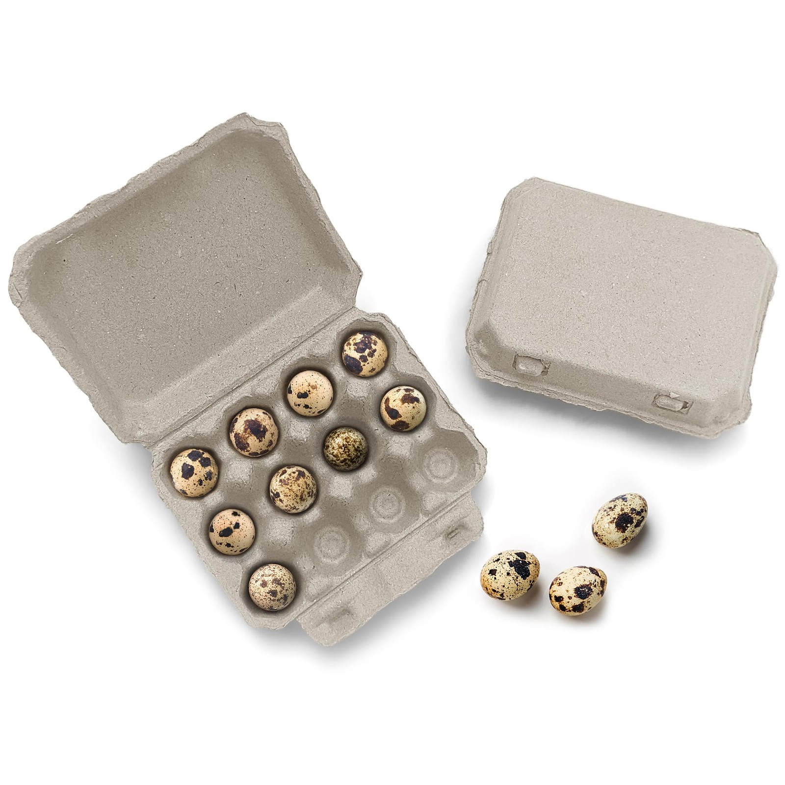 30 PCS Quail Egg Cartons Recycled Cardboard Paper Pulp 3×4 Square 1 Dozen Box