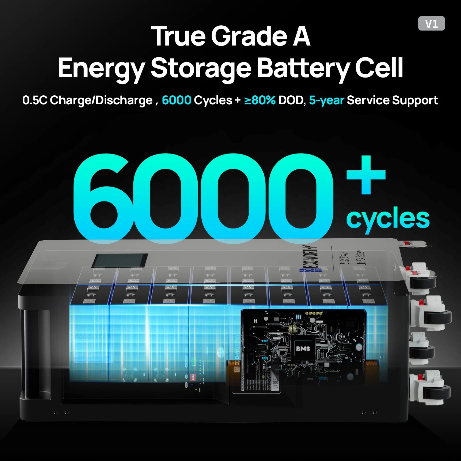 ECO-WORTHY 32.15kWh 2Pack 48V 314AH LiFePO4 Battery Vertical Standing Backup