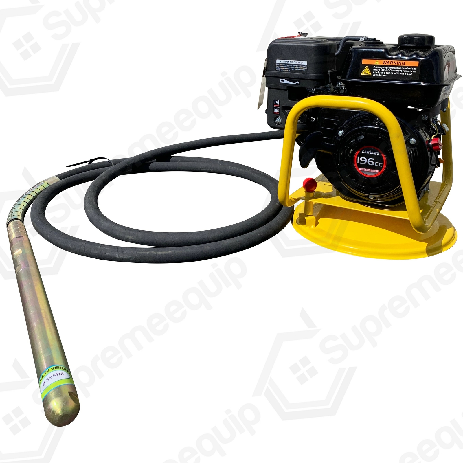 6.5HP Gas Power Concrete Vibrator 1.5 Inch x 18 Foot Flexible Vibrate Poker