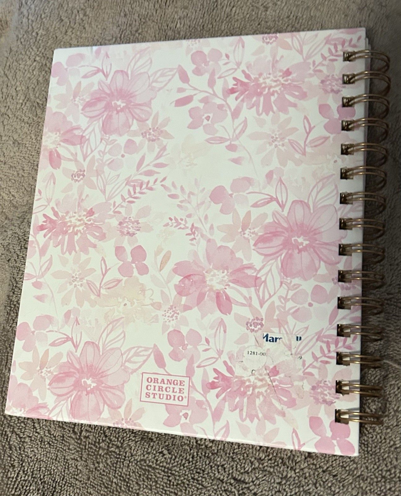 Orange Circle Studio 2026 12-Month Weekly/Monthly Planner Pink Floral Spiral
