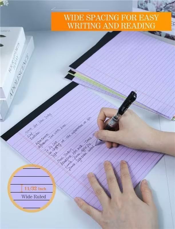 Colored Legal Pads 8.5 x 11, 6 Pack Writing Pads 8.5 x 11, Note Pads 8.5×11