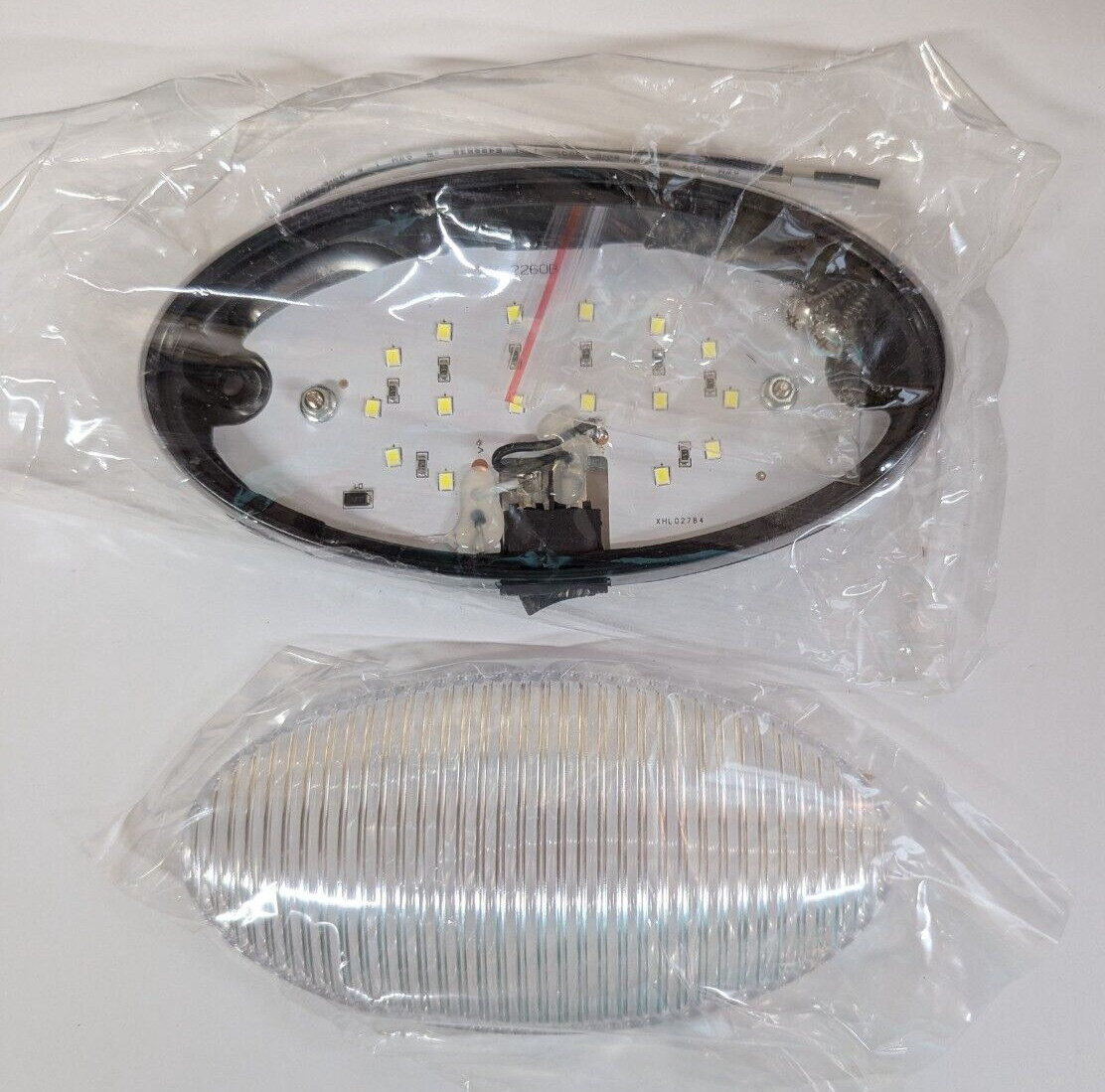 OPTRONICS- RVPLL13CB – LED PORCH OVAL W SWITCH BLACK BASE CLEAR (PK OF 1)