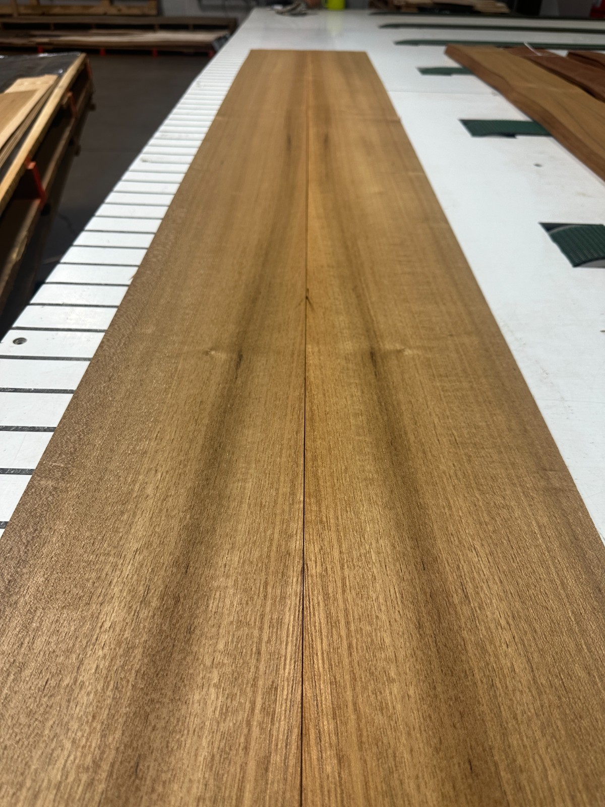 Teak Raw Wood Veneer 2 sheets 88″ x 7.5» 917R