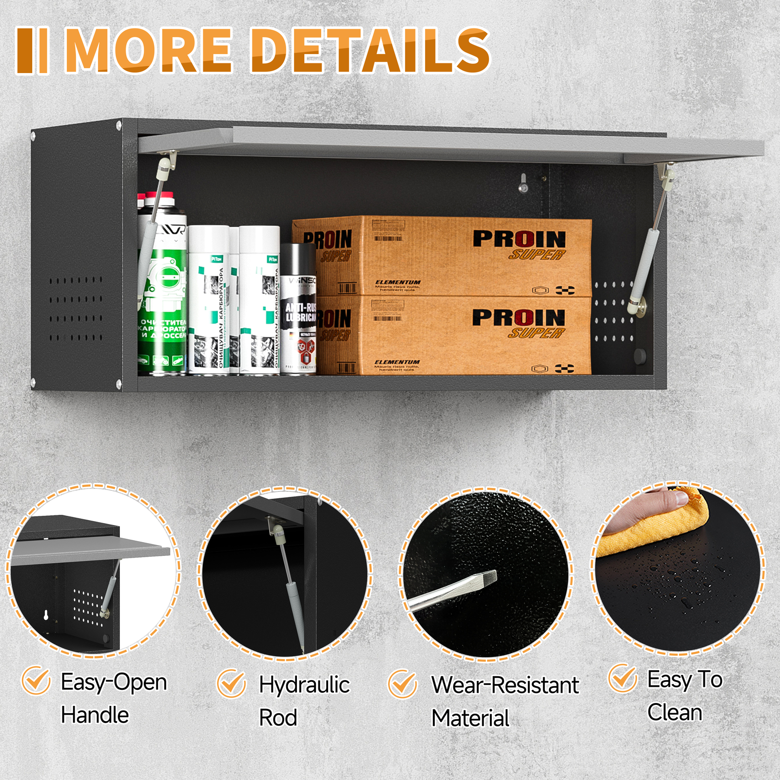 Wall Mount Metal Cabinet W/shelf,Hanging Garage Storage Cabinet Kitchen Cupboard