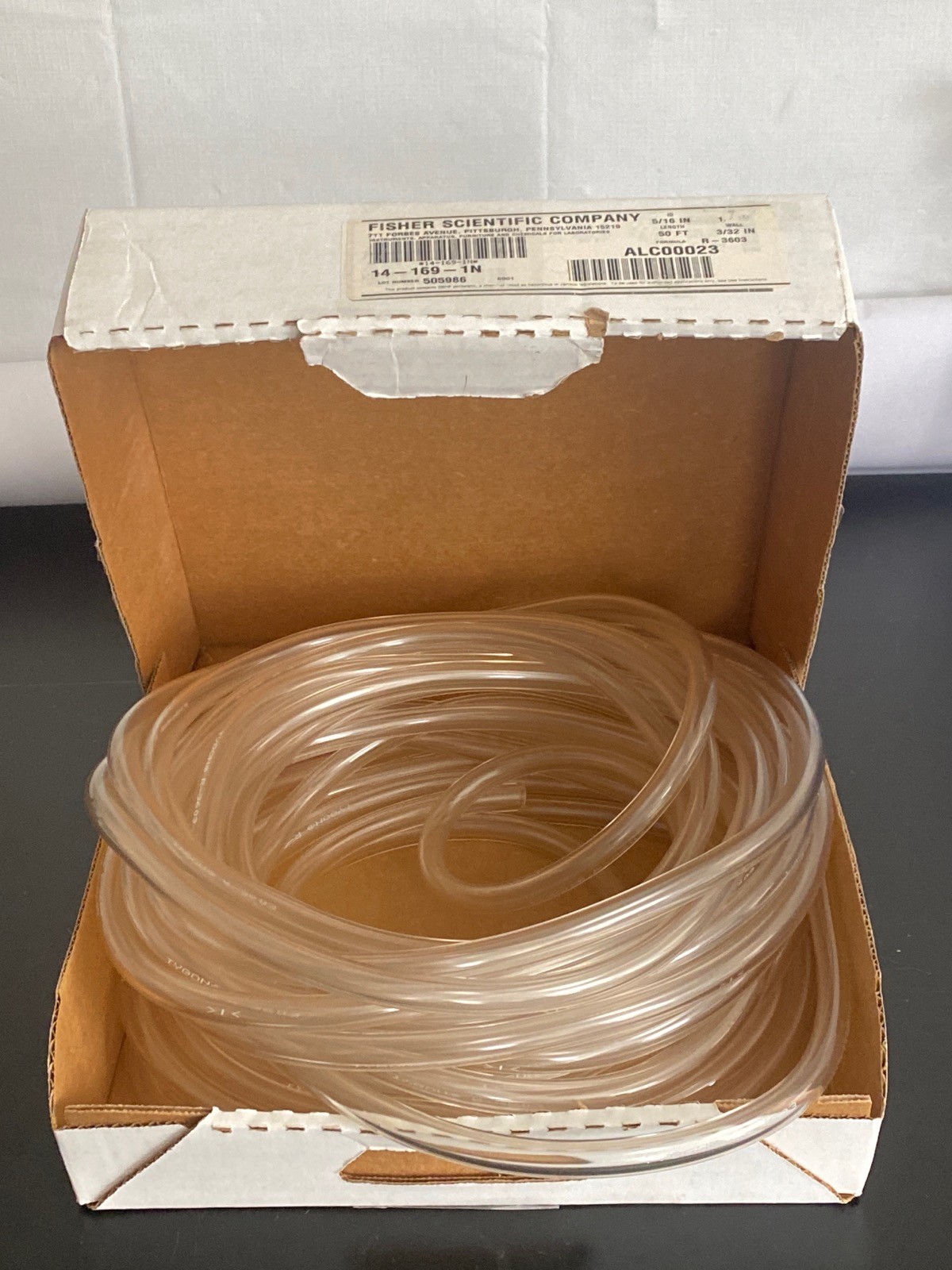 TYGON Formula R-3603 Laboratory Pump Tubing 5/16″ID 1/2″OD 50′ L