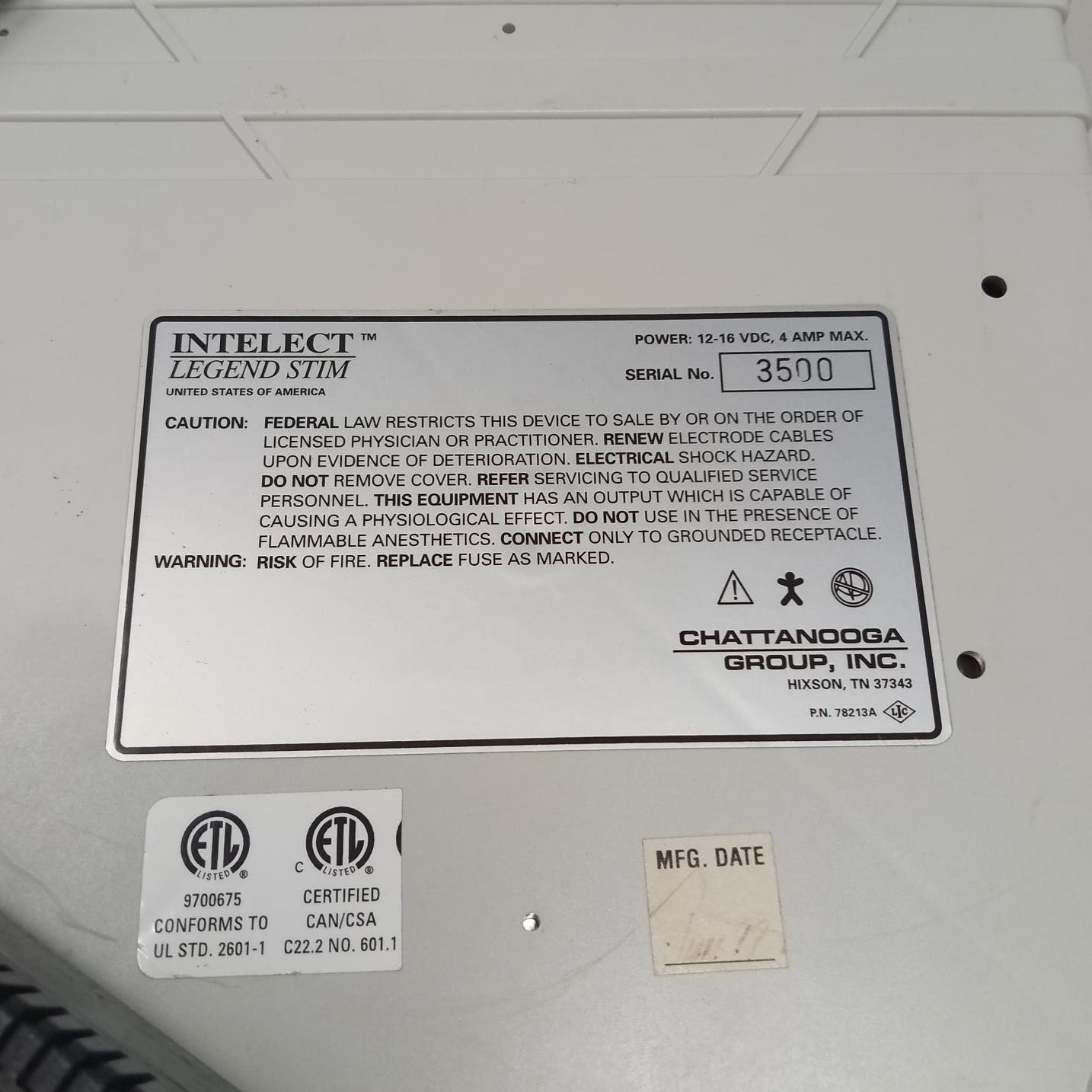 Chattanooga Intelect Legend 2-Channel Ultrasound Laboratory Machine – WORKING