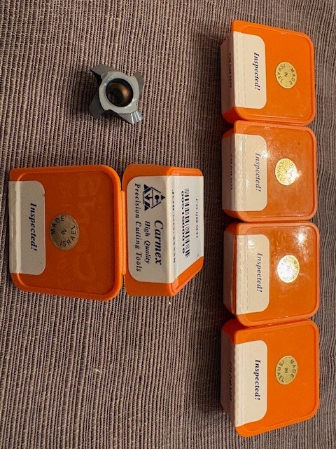 Carmex Thread Milling Inserts – Lot of 5– Indexable Carbide – Made in Israel