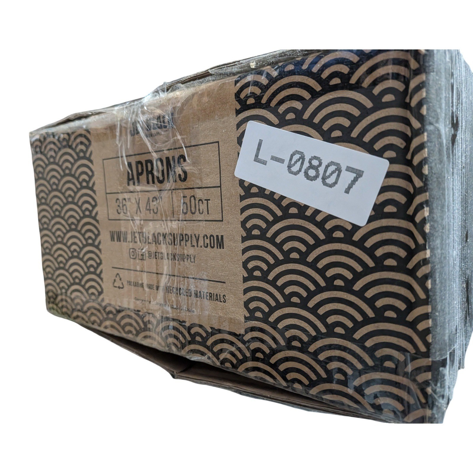 Jet Black Premium Supply Disposable Aprons 50 Count 36×43 Tattoo Salon PPE Black