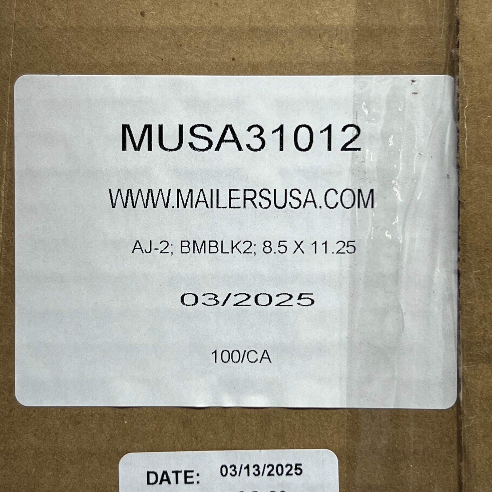 AIRJACKET (100 PACK) Poly Bubble Mailers Sz 8.5″ x 11.25″, Black MUSA31012