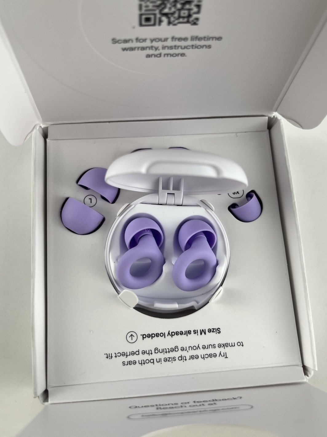 Loop Quiet 2 Ear Plugs Violet Noise-Reducing Earplugs NRR 14dB SNR 24dB