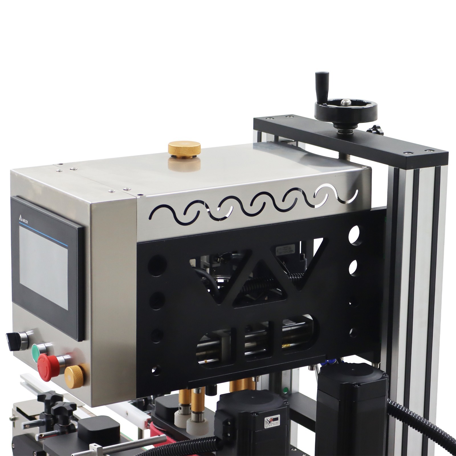 Automatic Conveyor Capping Machine for Assembly Line 0.78-4.72in Bottle Dia.