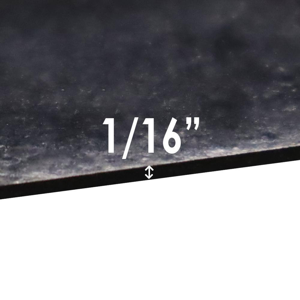 Nitrile Commercial Grade Rubber Sheet Black 60A 0.062 In. X 36 In. X 72 In.